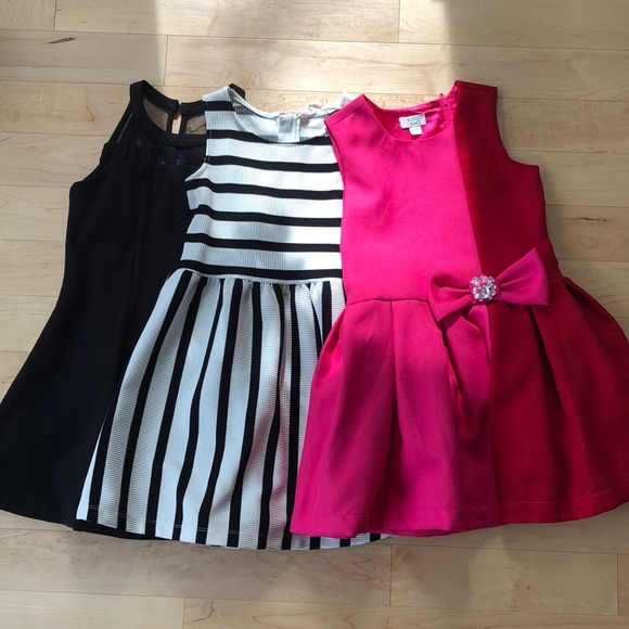 Girl’s 3 Dresses - Picture 1 of 4
